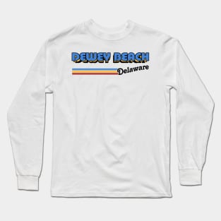 Dewey Beach, Delaware / / Retro Styled Design Long Sleeve T-Shirt